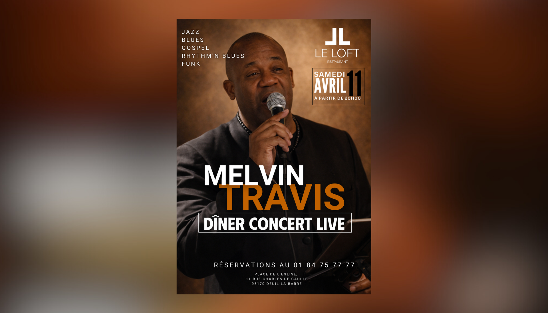 concert Melvin travis au loft à deuil la barre