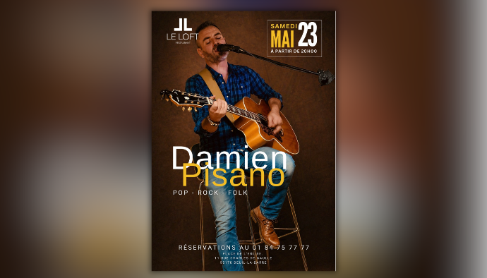 concert Damien Pisano le loft deuil-la-barre 23 mai