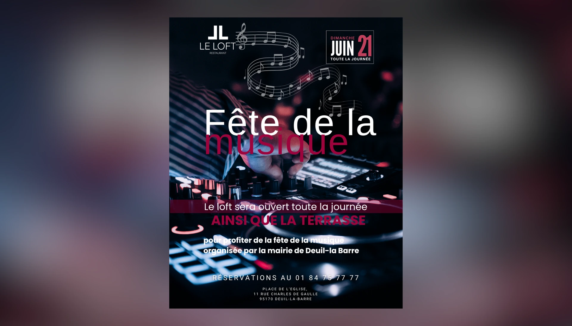 fete de la musique restaurant le loft à deuil la barre