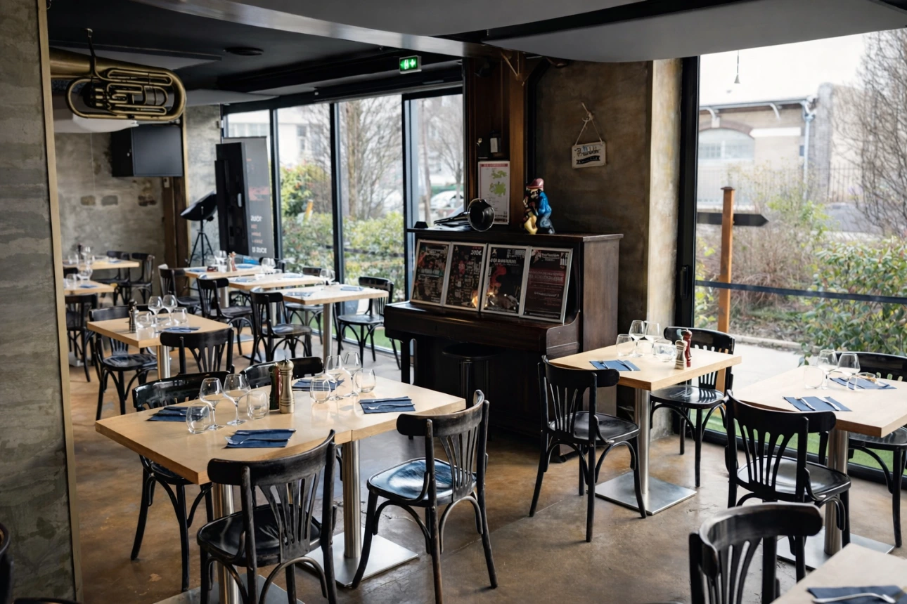 vue intérieure restaurant le loft décoration élégante et moderne